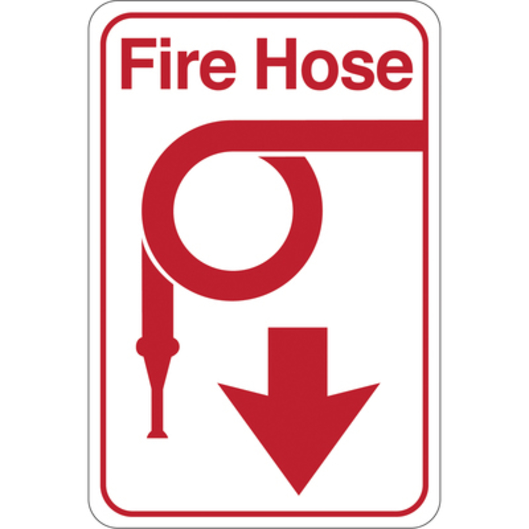Fire Hose 9 x 6in. FS 1/CS, Sign Message Fire Hose, Height 6 in, Width 9 in, Model# SN402